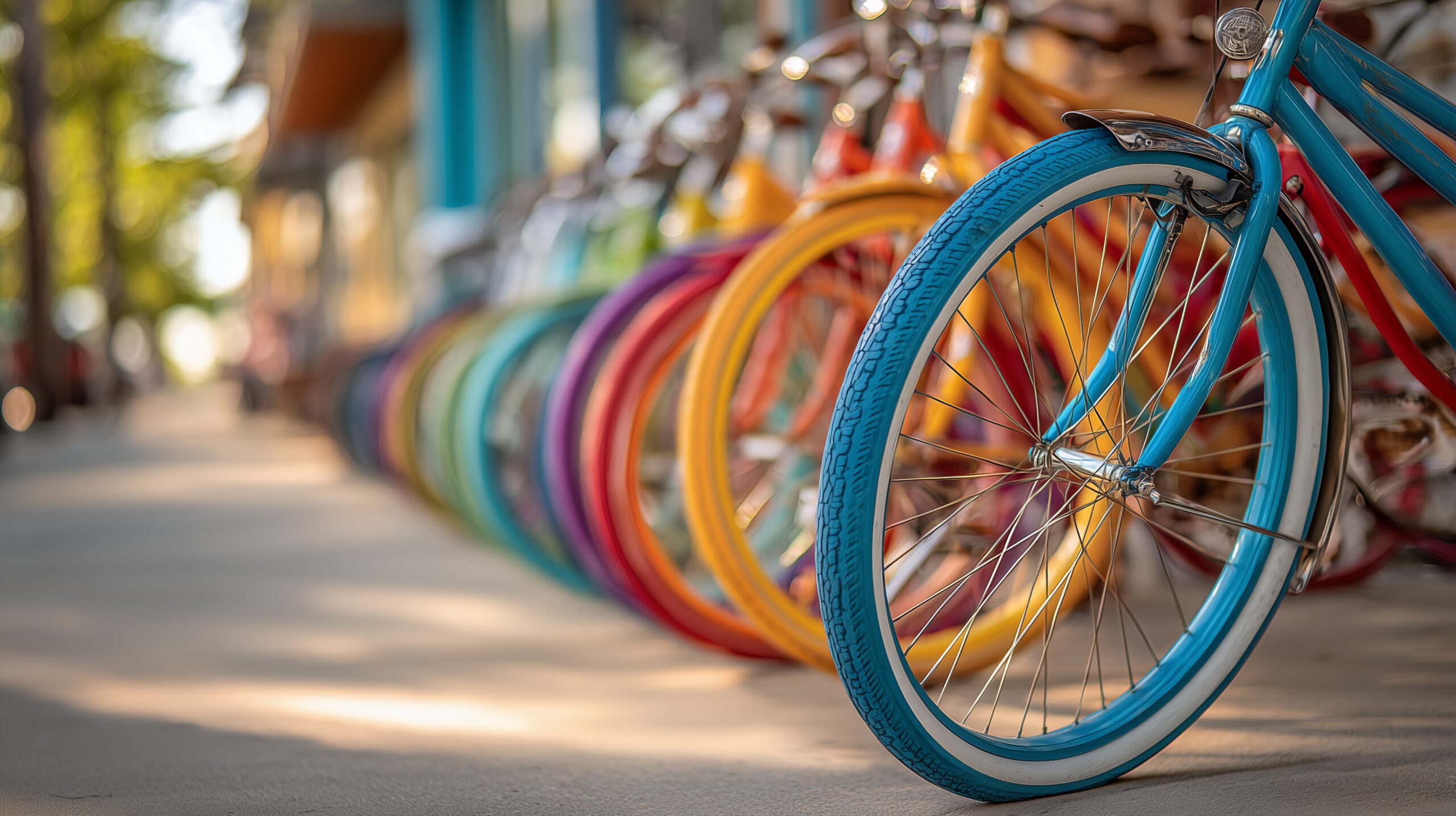 Kolorowe rowery miejskie jako inspiracja do malowania ram rowerowych